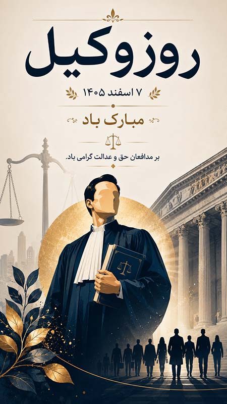 استوری تبریک روز وکیل